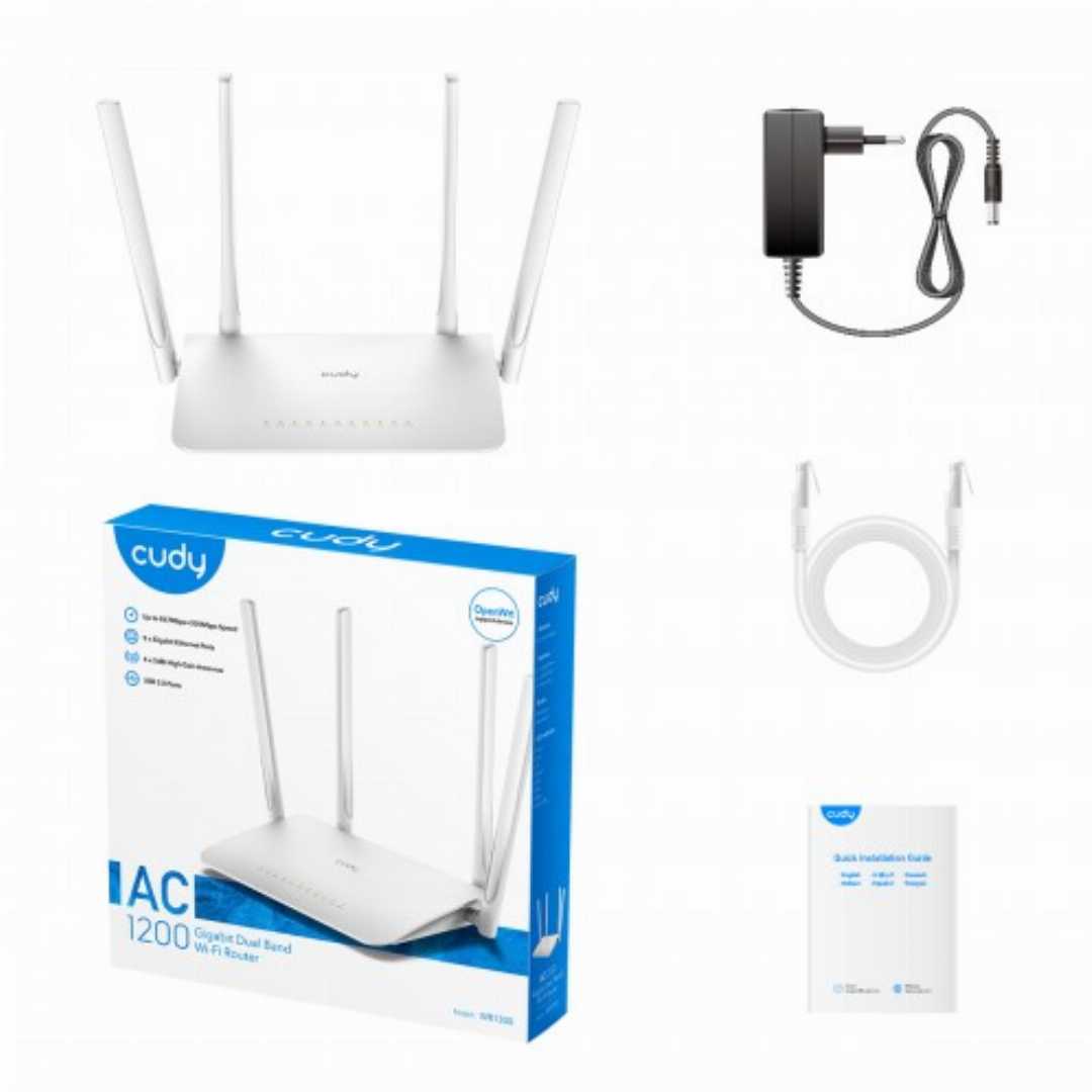 Cudy WR1300, Wi-Fi Router, AC1200, Gigabit, Dual Band, High-Speed Internet, Networking, Home Connectivity
