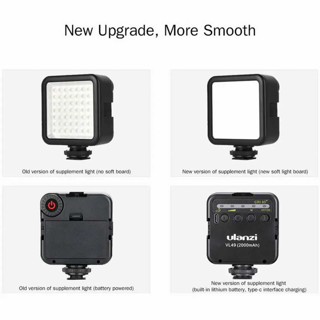 Rechargeable,Mini,Video,Light,|,LED,49,for,Gimbal,(Ulanzi,VL49),-,2000mAh
Rechargeable Mini Video Light, LED 49, Gimbal Lighting, Lithium-ion Battery, Portable Video Lighting, Compact LED Light
